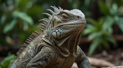 Green Iguana Portrait