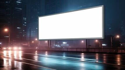 blank white advertisement stand