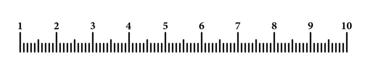 Ruller scale illustration. Ruller scale Measuring tool. Ruller illustration