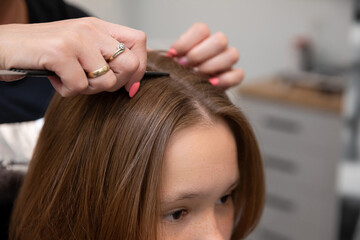 The Hair Styling Process at a Modern Salon Incorporating Beauty, Elegance, and Care