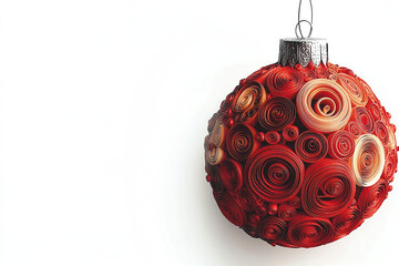 red christmas ball isolated