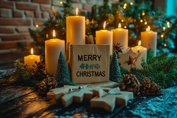 christmas decoration with candles