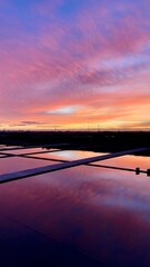 sunset over the river