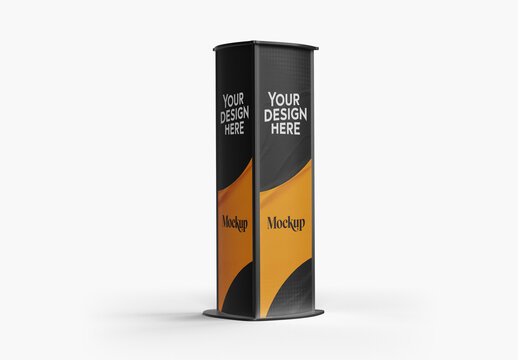 Totem Poster Stand Mockup
