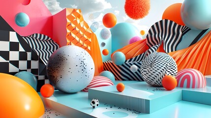 Abstract 3D background with colorful wooden cubes arranged in a gradient pattern, creating a vibrant and textured visual effect.