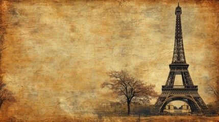 Eiffel Tower Vintage Art
