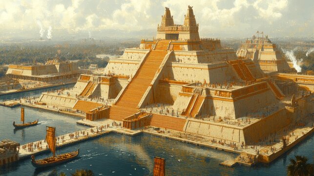 Ancient Aztec Cityscape
