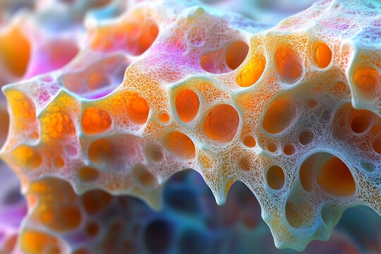 Osteoporosis low poly geriatric tools visual showing how bone density monitored and treated through medications and physical therapy under Geriatrics