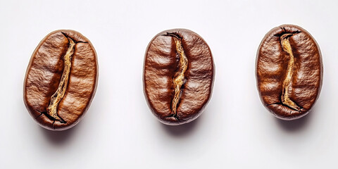 Fototapeta premium Sfondo con chicchi di caffè. Caffetteria menù. 