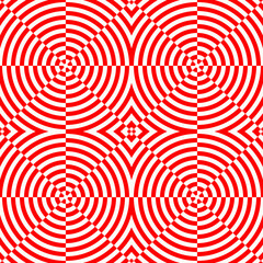 Crossing circles, rhombuses, ornament. Linear seamless pattern. Abstract background. Mosaic vector. Geometric illustration. Embroidery backdrop. Ethnic image. Tiles motif