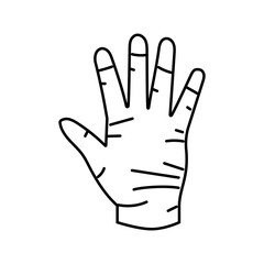 Obraz premium gloves for food handling line icon vector. gloves for food handling sign. isolated contour symbol black illustration