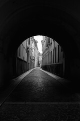 Obraz premium One of old Parma's street. Italy. 