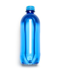 Naklejka premium Plastic bottle of water isolated on white, top view