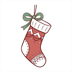 Christmas stocking vector