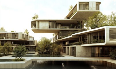 Fototapeta premium Its multistory structure creates a pleasing copy space image.