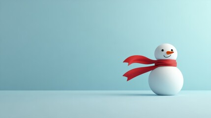 Obraz premium 3d render funny snowman 