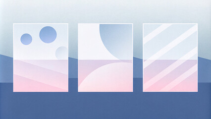 A sleek minimalist social media template featuring modern typography, soft gradients in pastel tones, and abstract geometric shapes; ideal for inspirational quotes or promotional posts