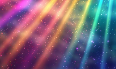 Overlay with a transparent rainbow light overlay. Holographic sunlight reflection wallpaper with colorful glare.
