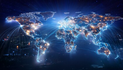 A vibrant tapestry of data and connections.  