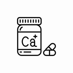 calcium pills icon sign vector