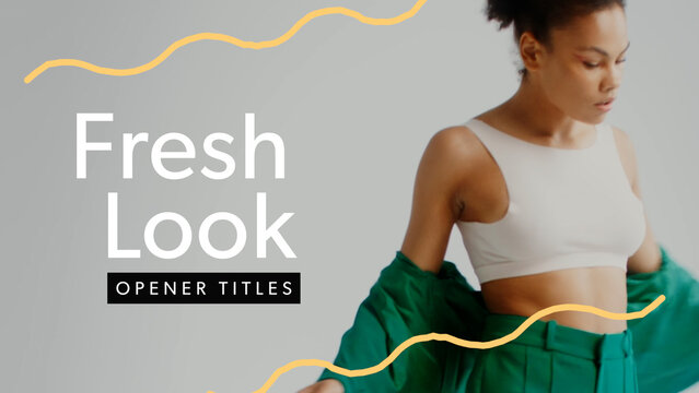 Wiggle Lines Reveal Overlay Titles