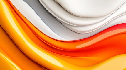 Fototapeta premium Vibrant Orange and Yellow Waves Create a Dynamic, Artistic Backdrop Full of Movement