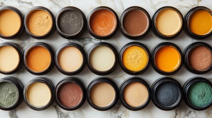 Vibrant Palette of Natural Colors Displayed in Artistic Arrangement for Creative Inspiration