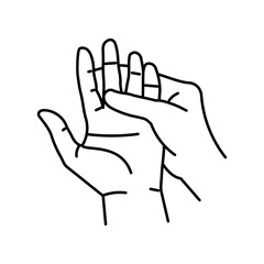 fingers massage therapy line icon vector. fingers massage therapy sign. isolated contour symbol black illustration