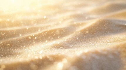 Naklejka premium Glittering Sand Dunes Under a Golden Sun, a Warm and Serene Landscape