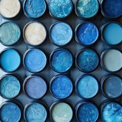 Colors of the Ocean Captured in Vibrant Blue Pigments for Expressive Artistry and Creativity