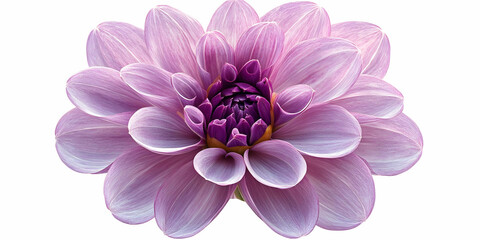 Fototapeta premium Stunning Purple Dahlia Flower Illustration Close-up Detailed Petals