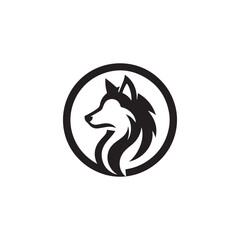 head of wolves logo template wolves icon illustration