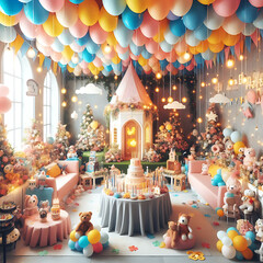 Fototapeta premium Happy Birthday photo illustration desing 