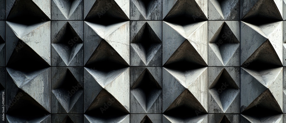 Poster exploring dynamic geometric patterns in modern urban architecture and visual art