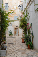 Gasse in Polignano a Mare, Apulien