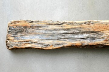 A textured piece of wood with natural patterns and colors.