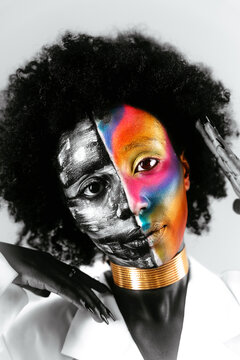 A conceptual portrait of a black woman