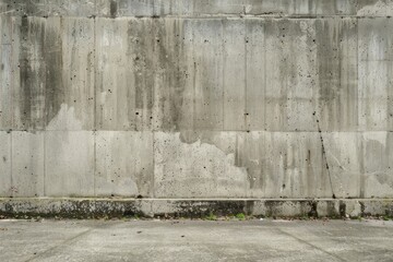 Image of Old grey concrete bunker wall. Texture for background usage