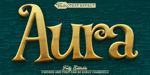 Meditation Aura Vector Editable Text Effect Template © Anka Design