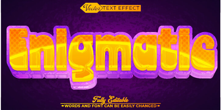 Cartoon Enigmatic Vector Editable Text Effect Template