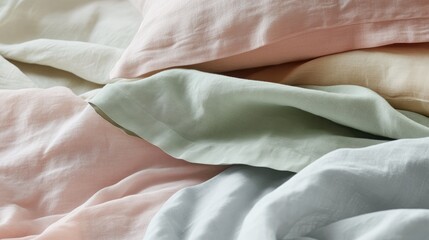 Soft Textured Fabrics in Pastel Shades for Cozy Home Decor