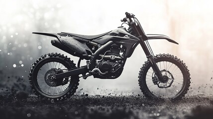 silhouette cross motorbike, dirt bike, extreme and realistic elegant geometric shapes background 