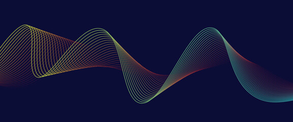 Abstract background with flowing lines. Dynamic waves. Vector illustration.