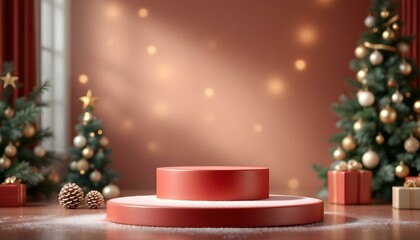 Podium background for Mery Christmas