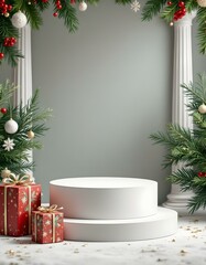 Podium background for Mery Christmas