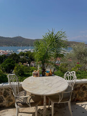 Cafe overlooking the view