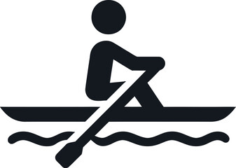 Rowing icon vector