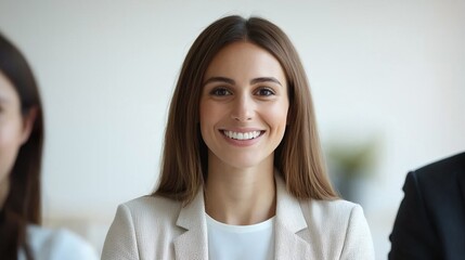 Job hiring recruitment interview employment concept. Hiring Manager Discussing with Candidate Smiling