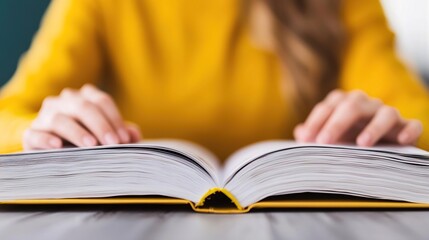 Male student university college environment concept. Student Studying with Textbooks in Focused Environment