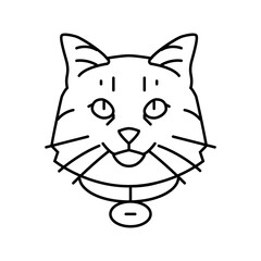vaccination cat breeding line icon vector. vaccination cat breeding sign. isolated contour symbol black illustration